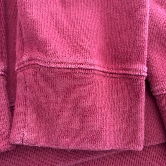 Lands' End 1/4 zip burgundy pullover 100% cotton nordic style sweater size L/T - Picture 10 of 15